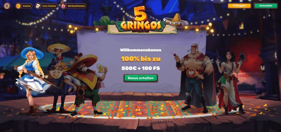 5Gringos Casino Bonus