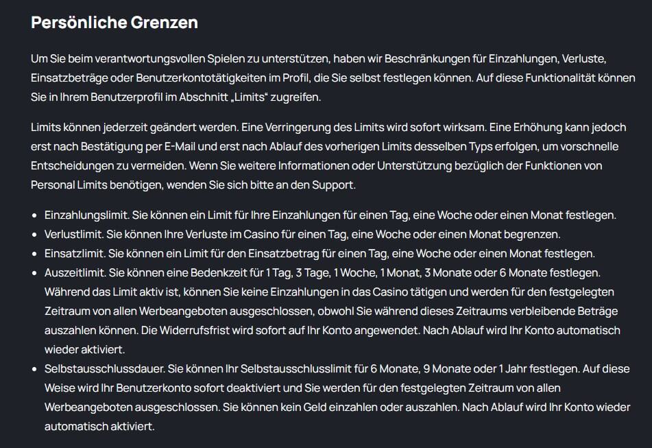 Informationen zum verantwortungsvollen Spielen sind im Betandplay Casino zu finden