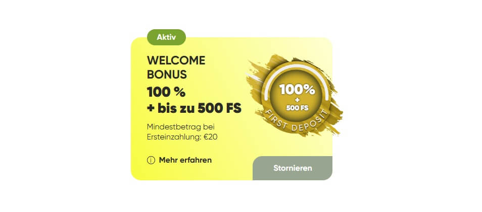 Willkommensbonus beim Frehs Casino