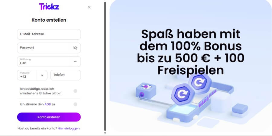 Trickz Casino Registrierung Trickz Casino Registrierung