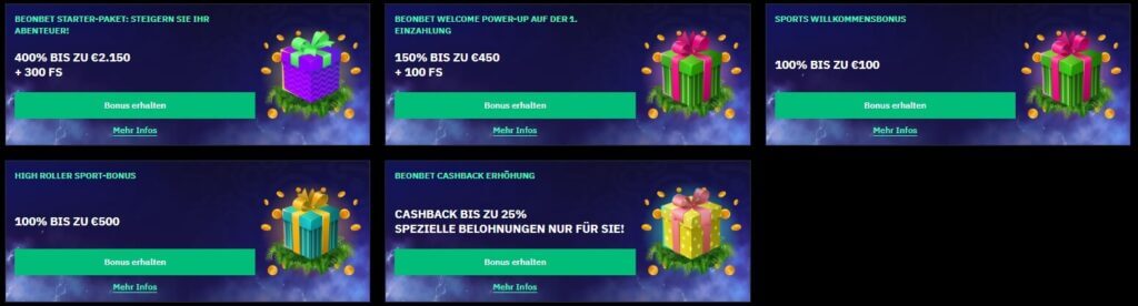 Das Bonusangebot des BeOnBet Casinos