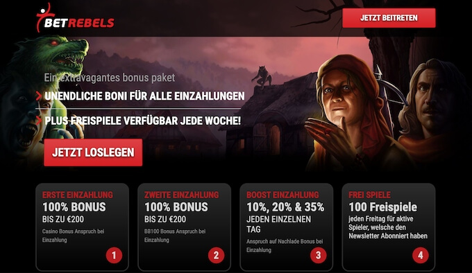 Betrebels Bonus Paket Angebot betrebels bonus