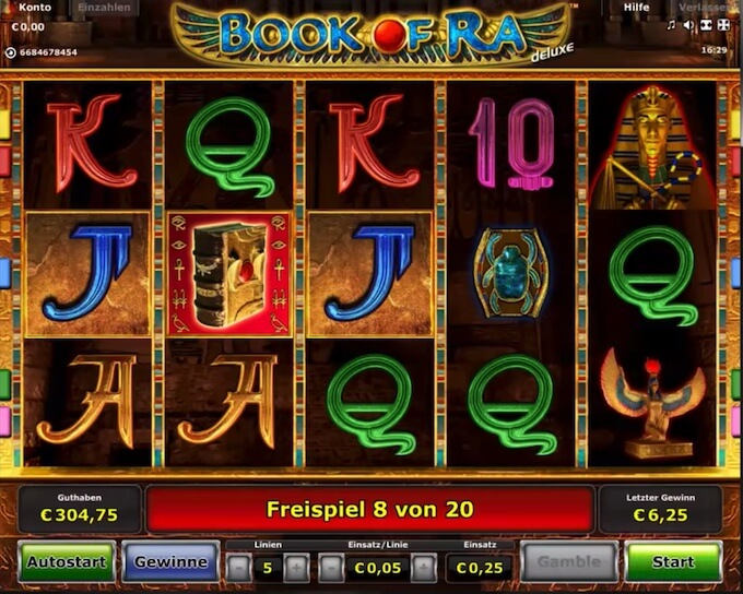 Bild Book of Ra Slot Screenshot Bild Book of Ra Spielautomat
