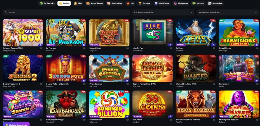 Slots im Casabet Casino
