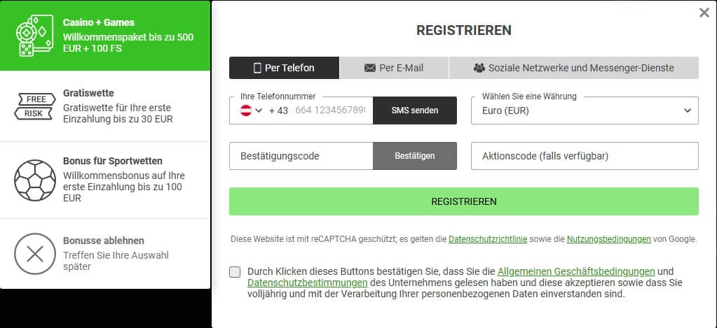 Die FanSport Casino Registrierung ist schnell abgeschlossen