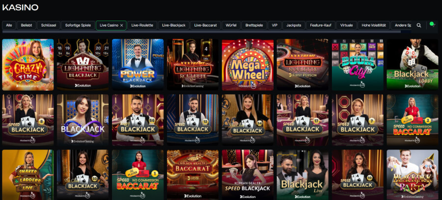 Top Live-Casinospiele im Gamix Casino