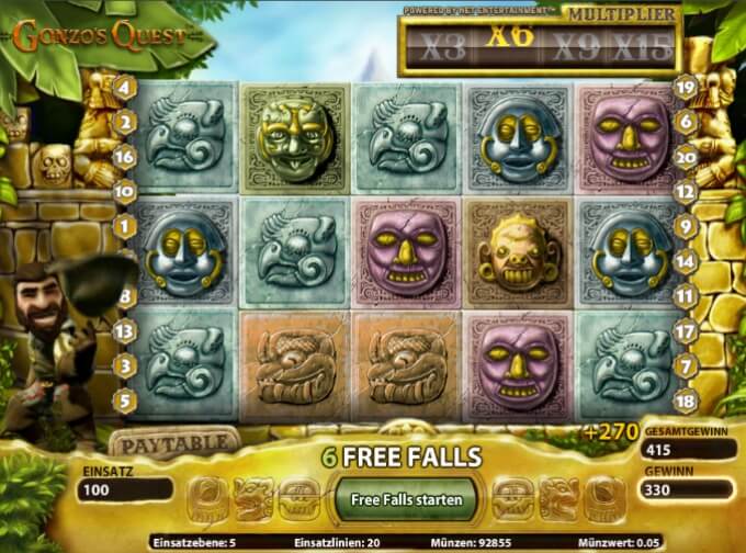 Gonzo's Quest Slot Bild Gonzos Quest