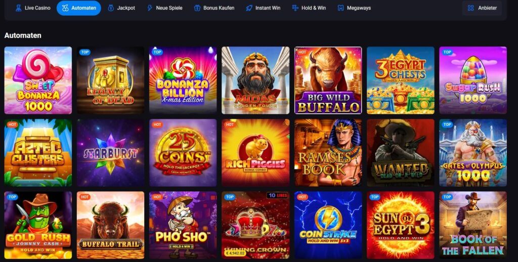 Slots im Lucky Vibe Casino