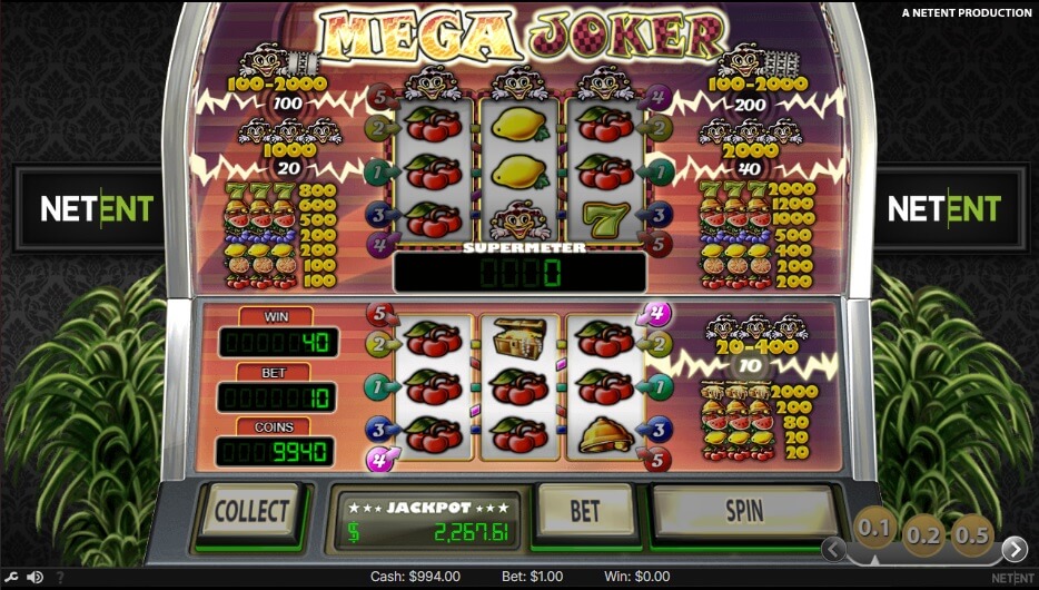 Mega Joker hält sich an das traditionelle Design mit leichten Abweichungen
