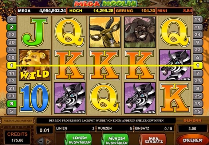Bild Mega Moolah Spielautomat Jackpot Bild Mega Moolah Spielautomat