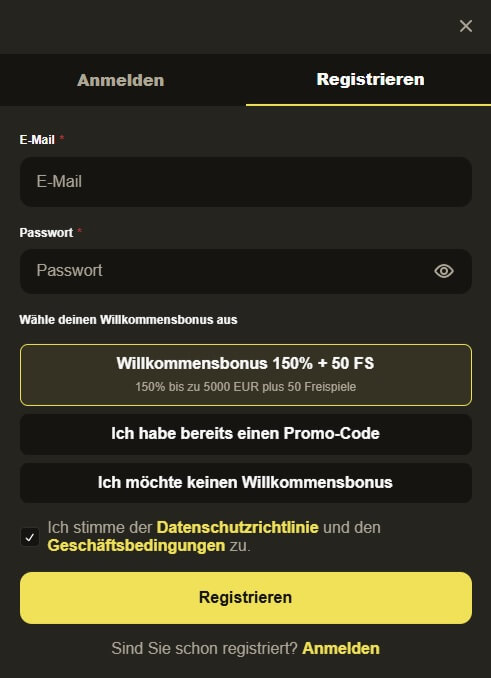 Die RX Registrierung dauert keine Minute
