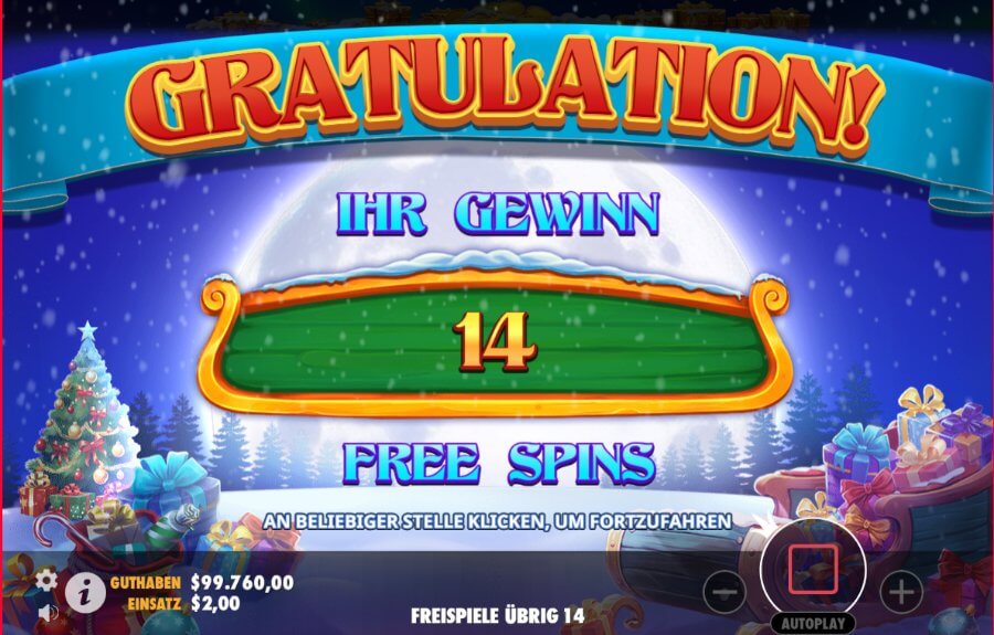 Santa_s xmas rush Freispiele free spins Santas xmas rush free spins, Freispiele, Gewinn