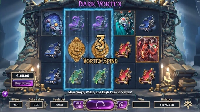 Dark Vortex Slot spielfläche Bild Dark Vortex Slot