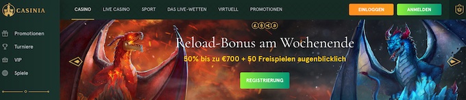 Frontpage Casinia Casino Site Frontpage Casinia Casino