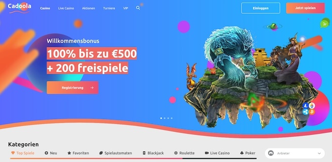 Cadoola Casino Hauptseite Bild Cadoola Casino Hauptseite