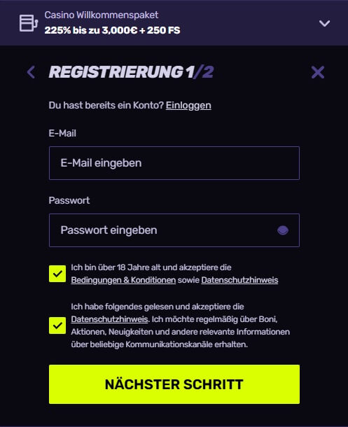 Die Sportuna Registrierung geht schnell