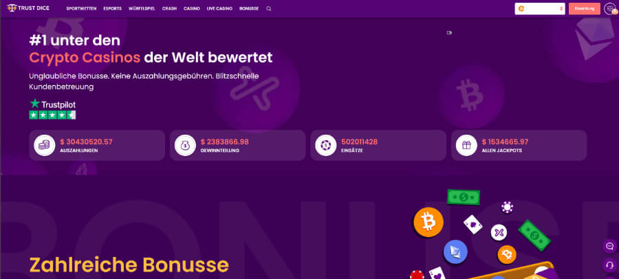 Willkommen bei TrustDice Willkommen bei TrustDice